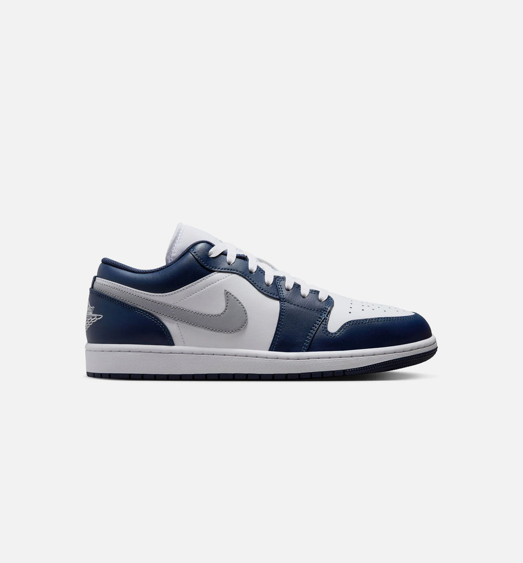Air Jordan 1 Low Midnight Navy Mens Lifestyle Shoe Midnight Navy Wolf Grey