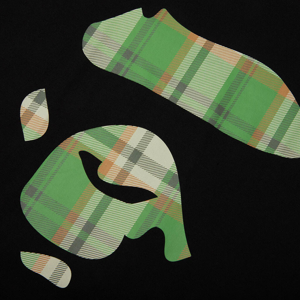BAPE Check Ape Face Tee Black Green
