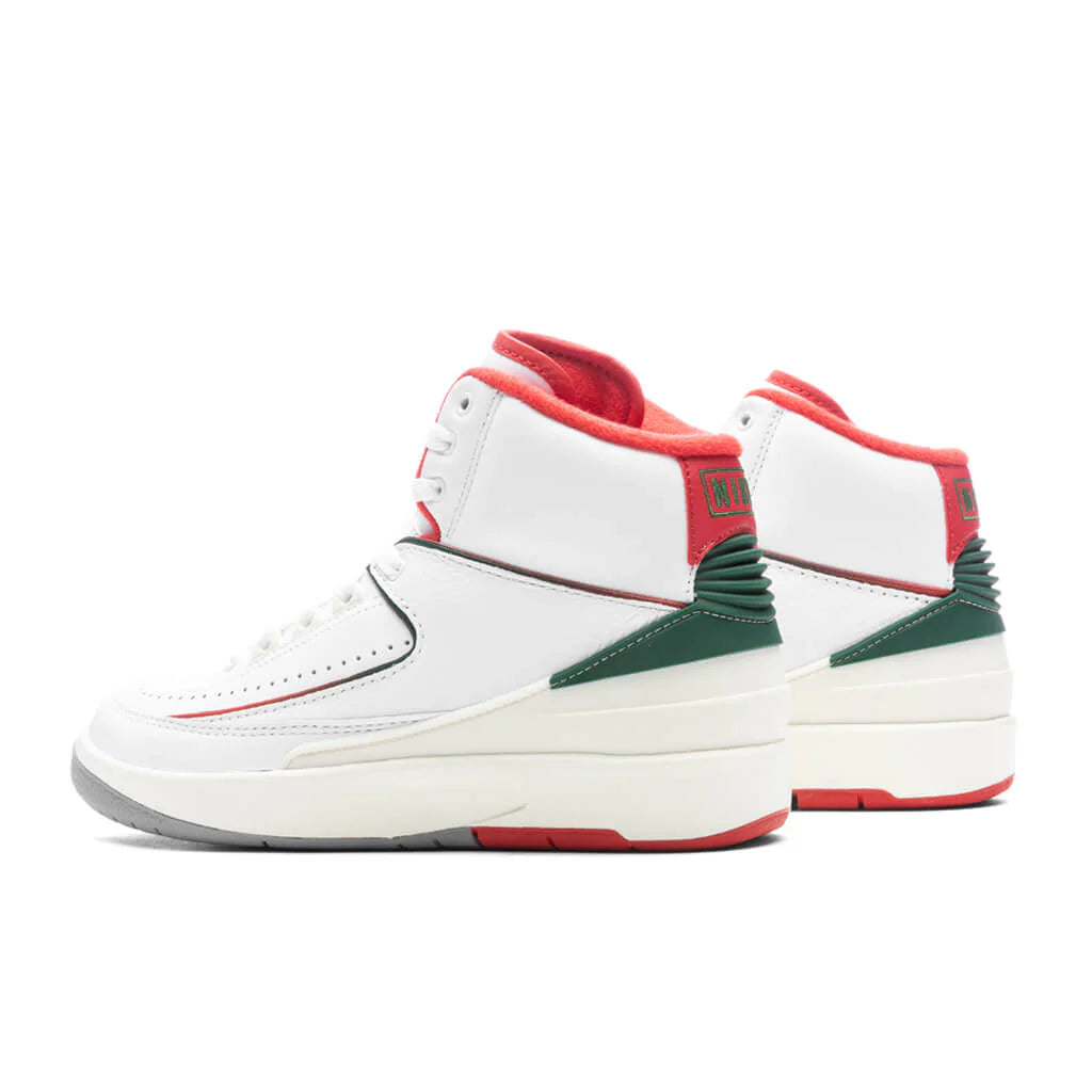 Air Jordan 2 Retro GS Italy White Fire Red Fir