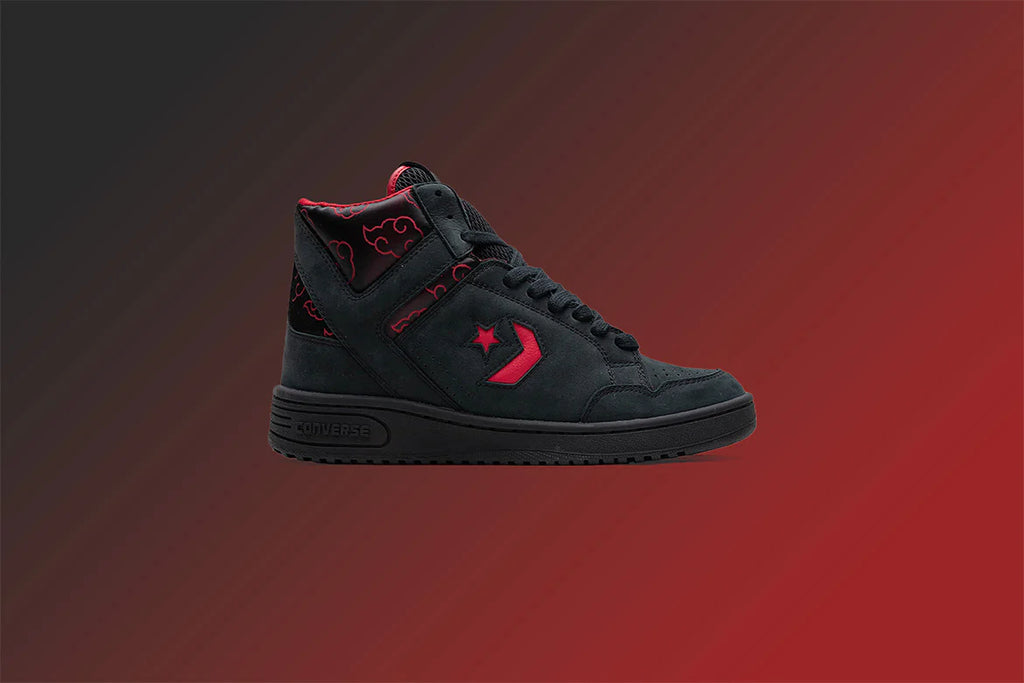 Converse x Naruto Itachi Weapon Mid Black Red Moonbathe