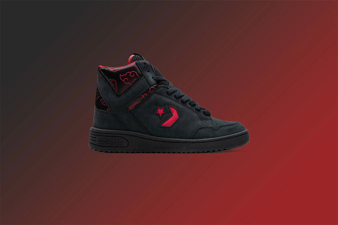 Converse x Naruto Itachi Weapon Mid Black Red Moonbathe