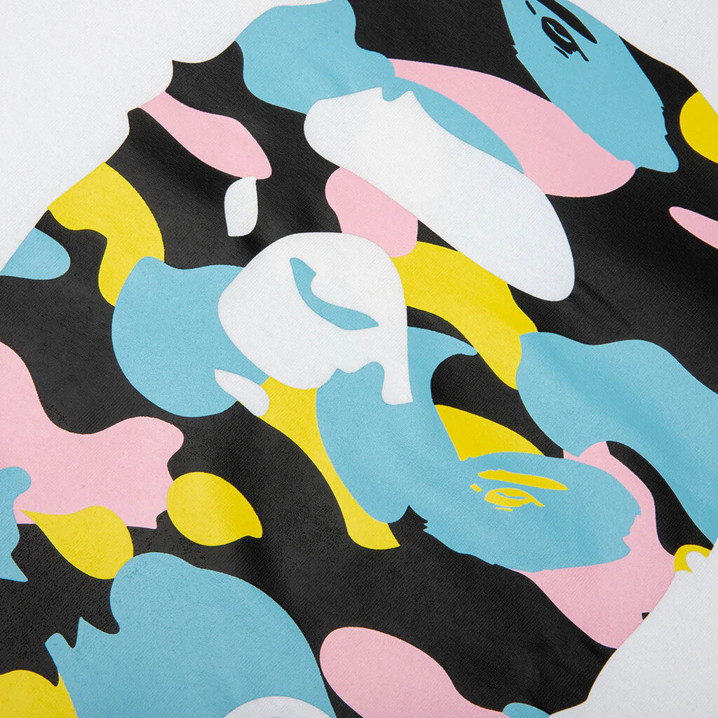 New Multi Camo Big Ape Head Tee White