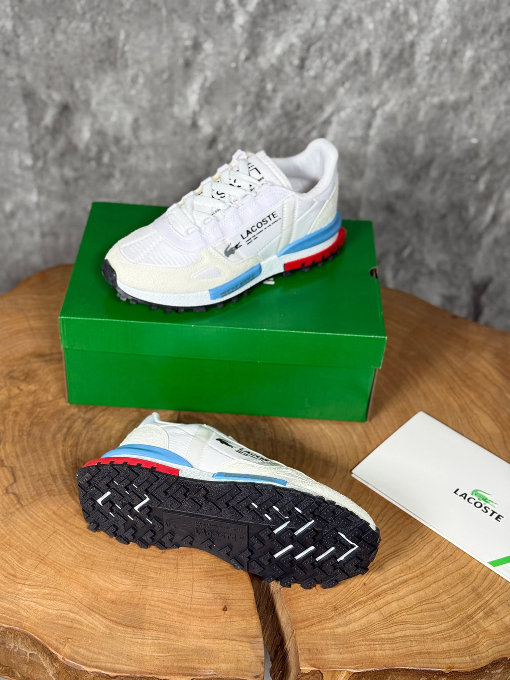 LACOSTE BEYAZ MAVİ TABANLI
