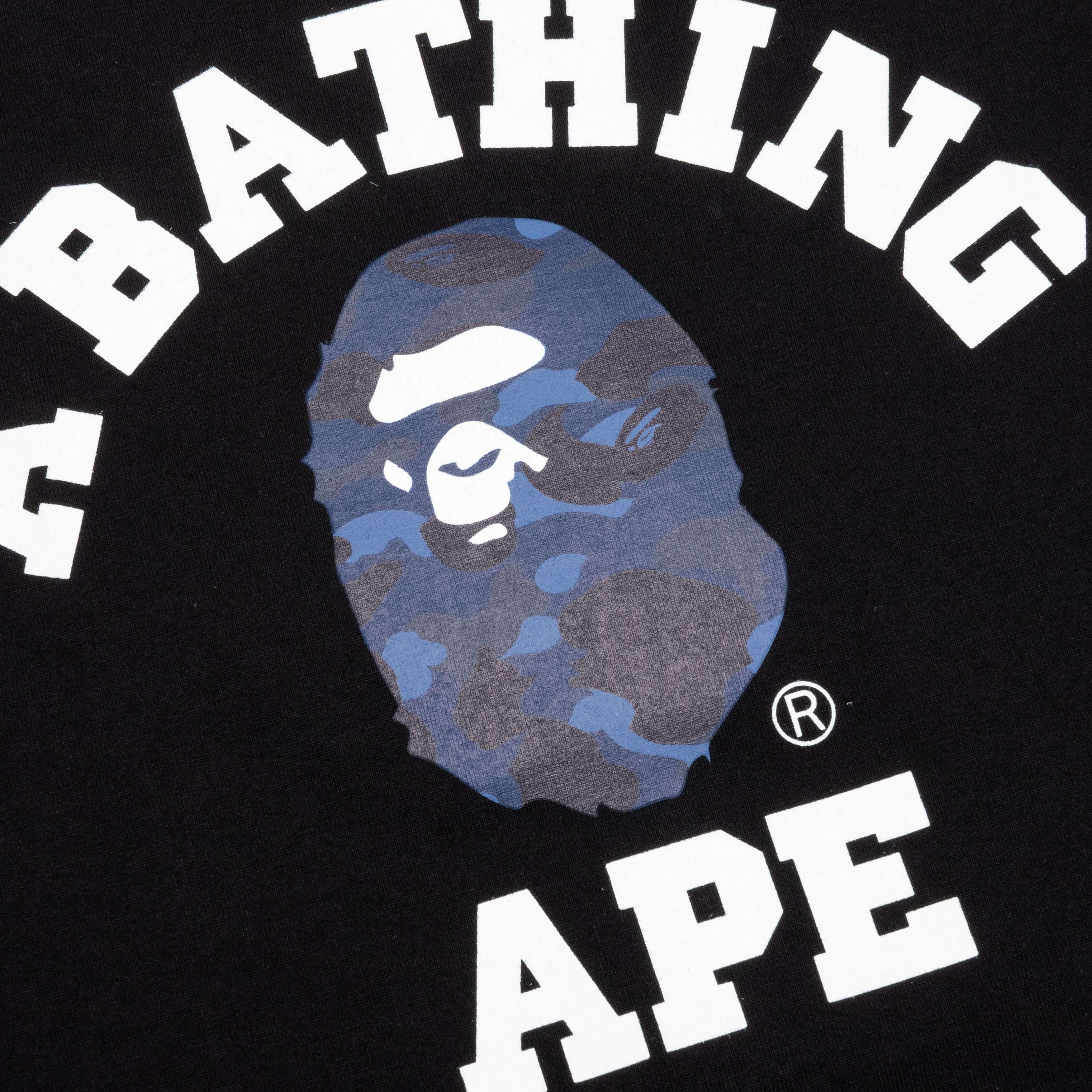 Color Camo College Tee Black Navy
