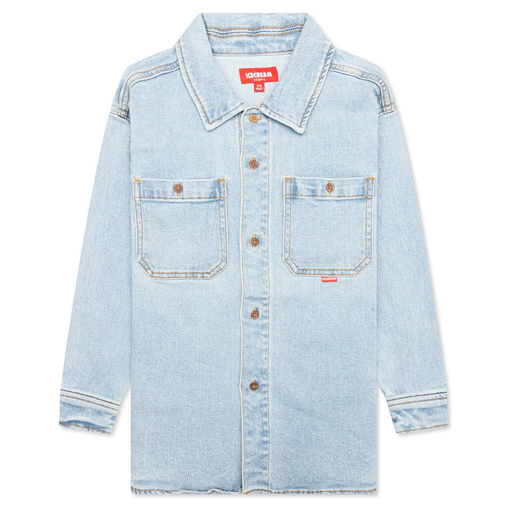 Kids Oversized Waterfall Shirt Jacket Fresh Air