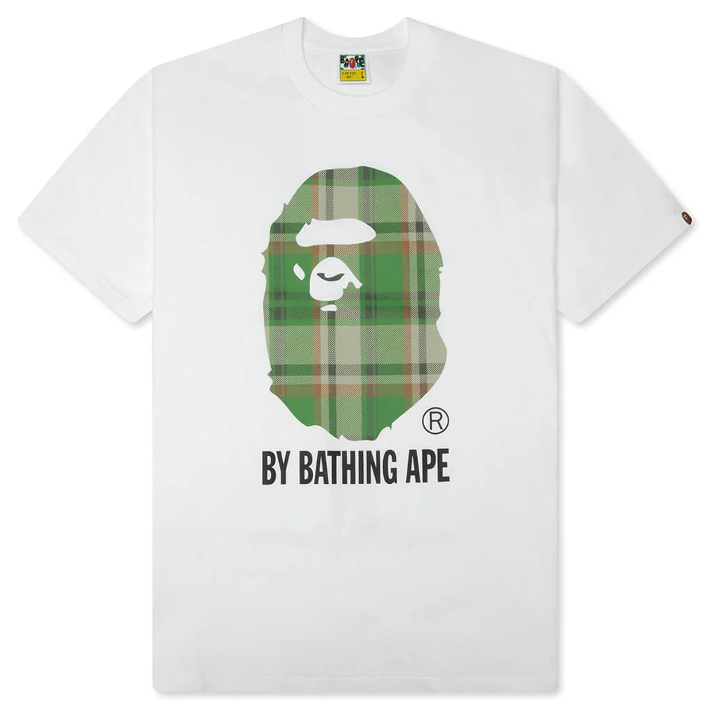 BAPE Check By Bathing Ape Tee White Green
