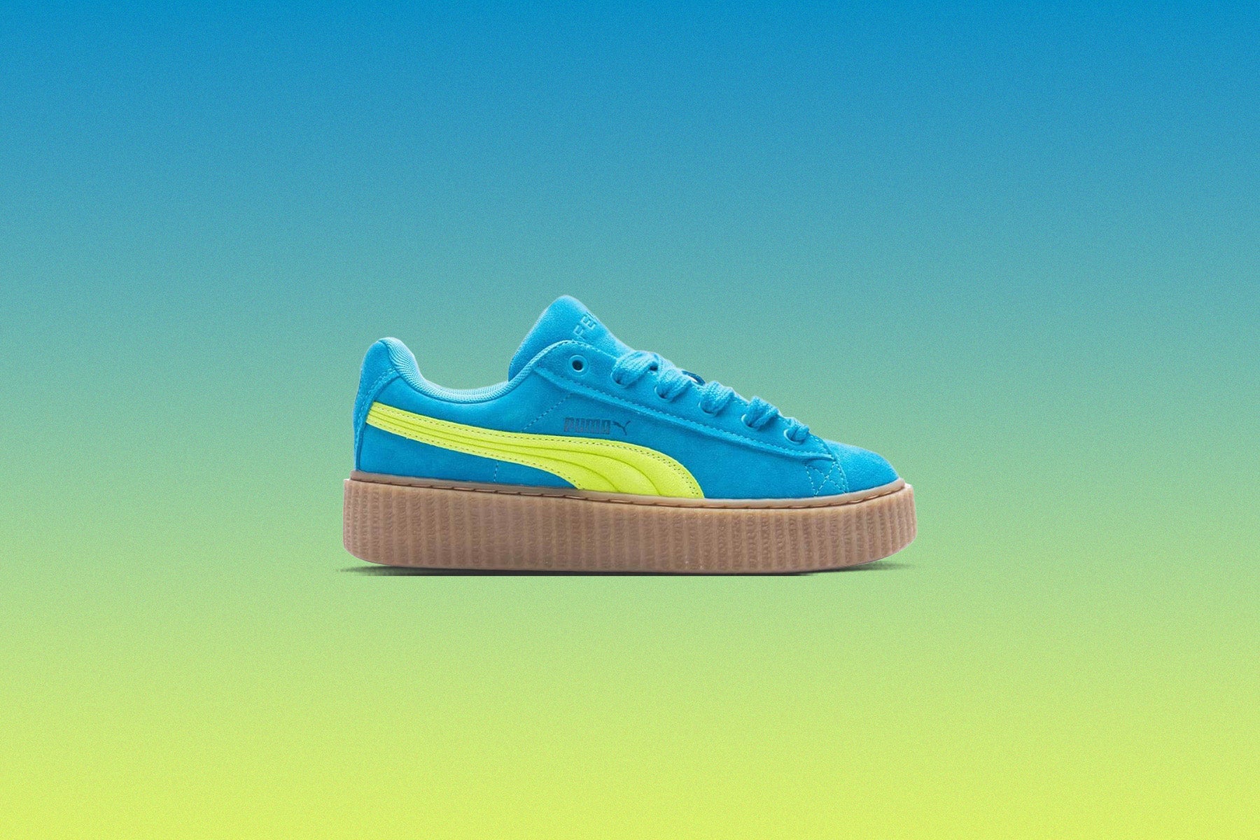Womens Puma x Fenty Creeper Phatty Speed Blue Lime Pow Gum