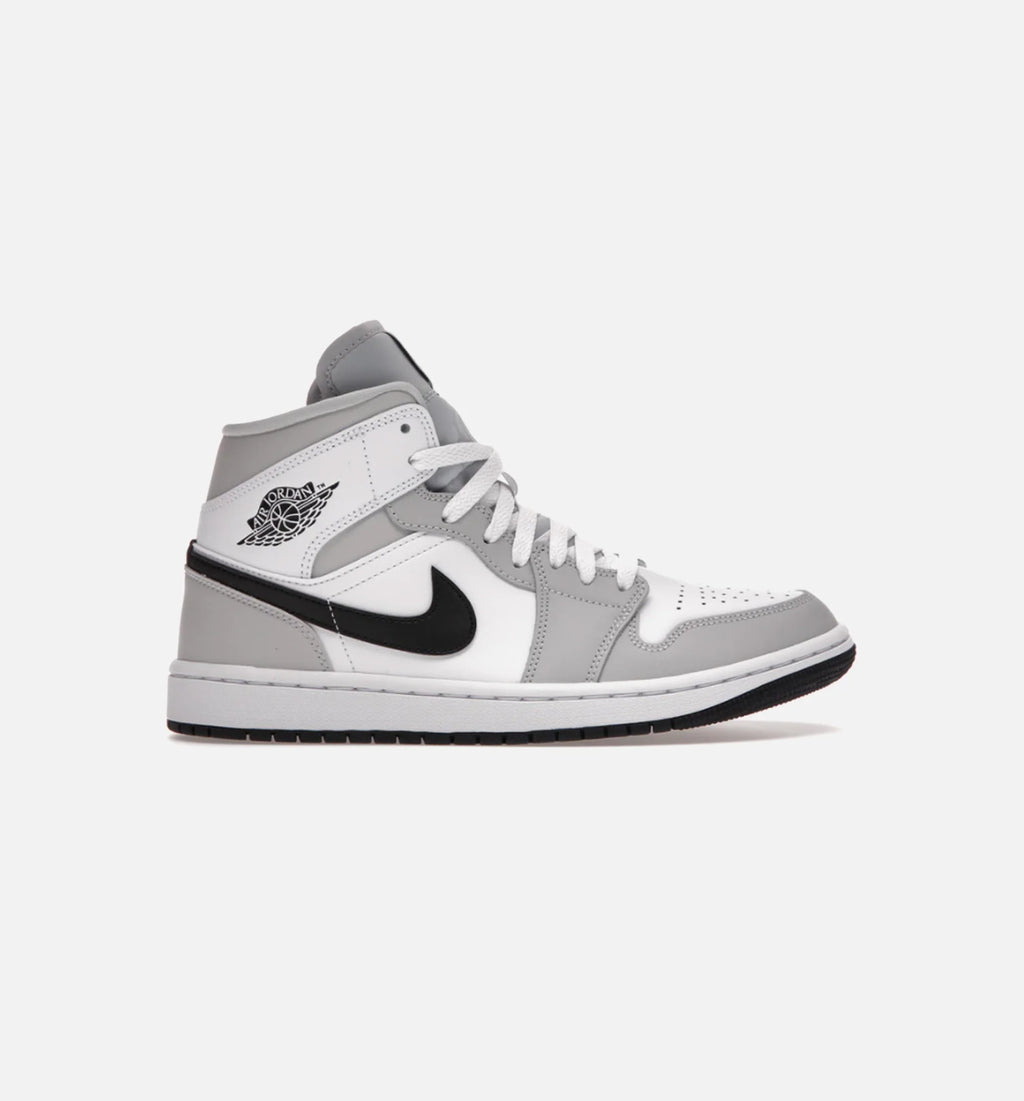 Air Jordan 1 Mid Light Smoke Grey Womens Lifestyle Shoe White Light Smoke Grey Black Limit One Per Customer