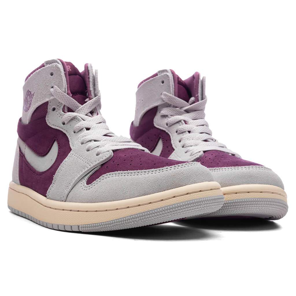 Womens Air Jordan 1 Zoom CMFT 2 Bordeaux Neutral Grey Light Bordeaux