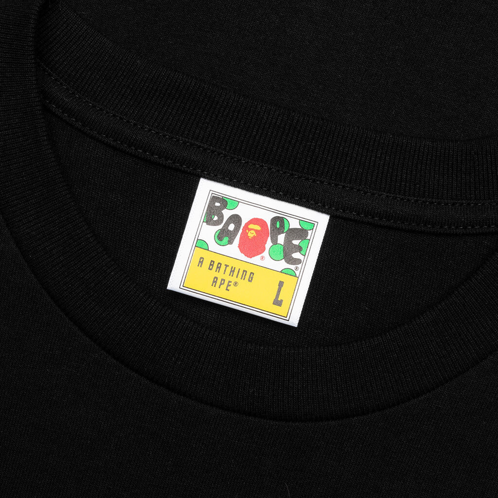 Gradation Side Shark Tee Black