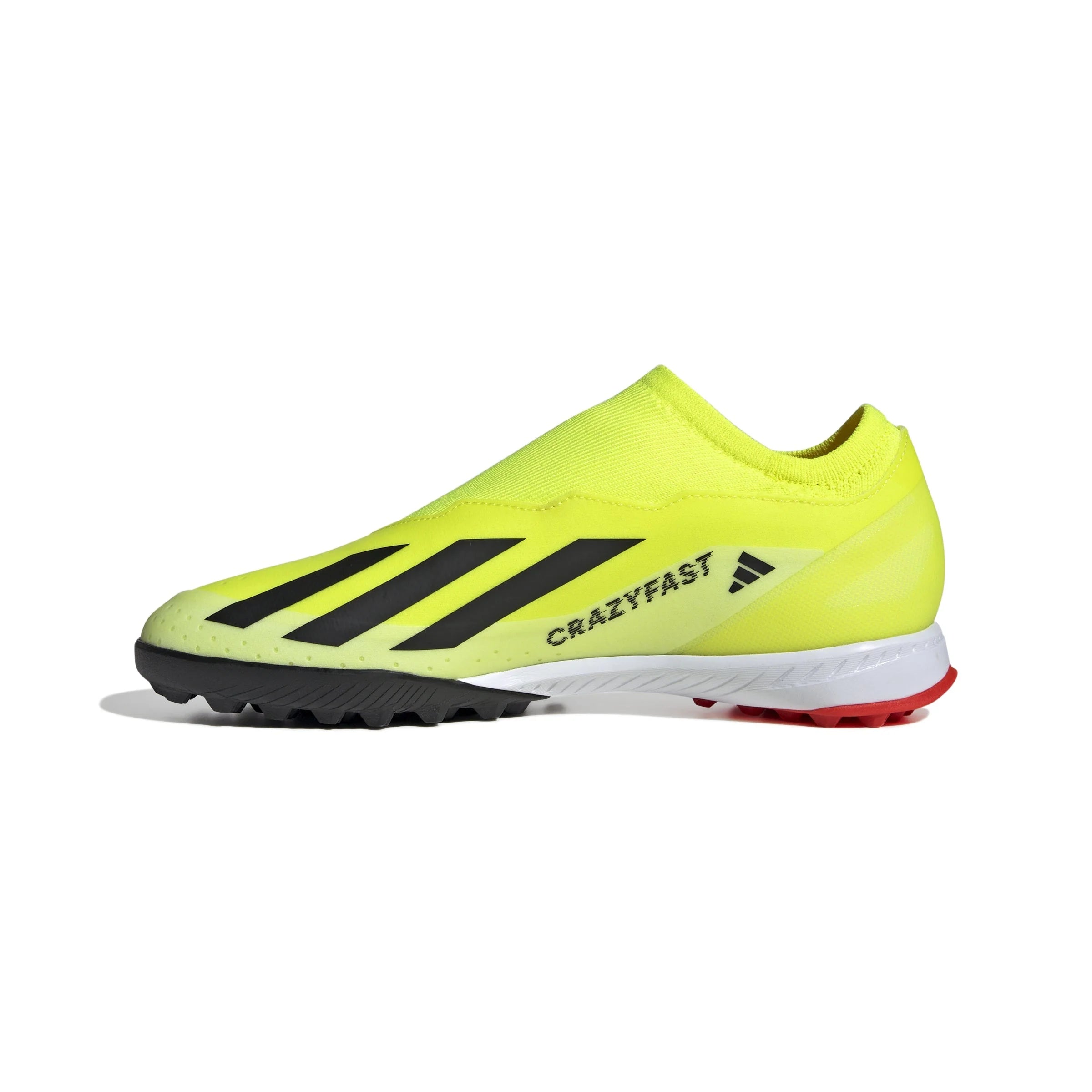 adidas X Crazyfast League Laceless TF Laceless Turf Boots Solar Yellow Black White