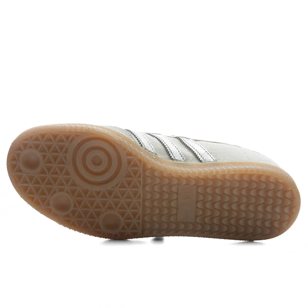adidas Originals x Liberty London Womens Samba Jane Chalk Pearl Silver Metallic Chalk White