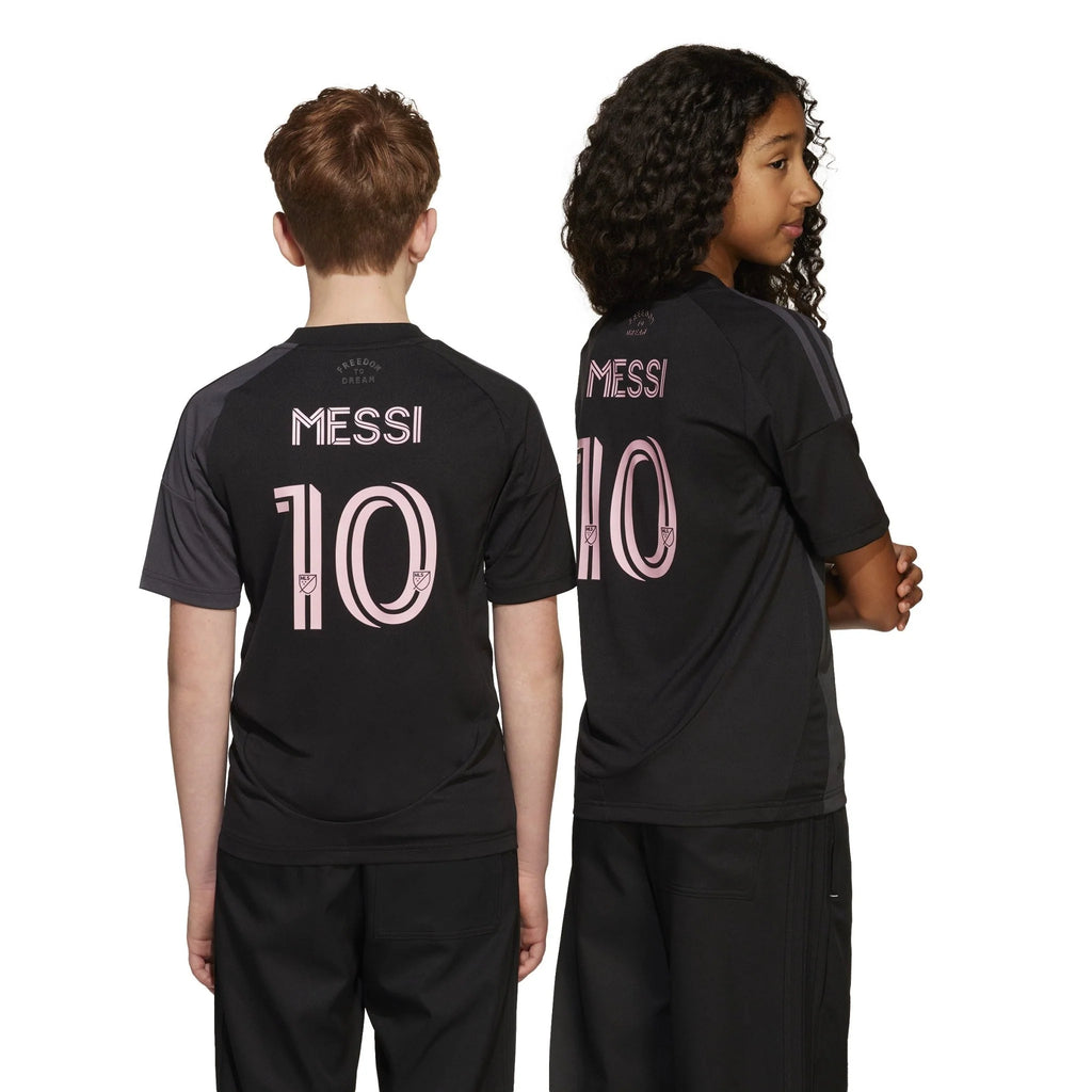 adidas Youth Inter Miami CF Messi Away Jersey 24 25 Black