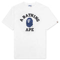 Bape Logo Monogram College Tee White Navy