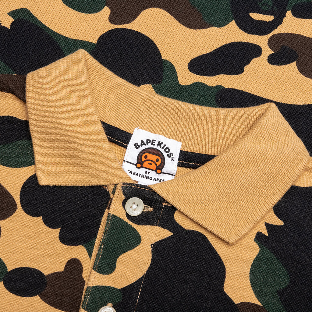 Kids 1ST Camo Polo Yellow