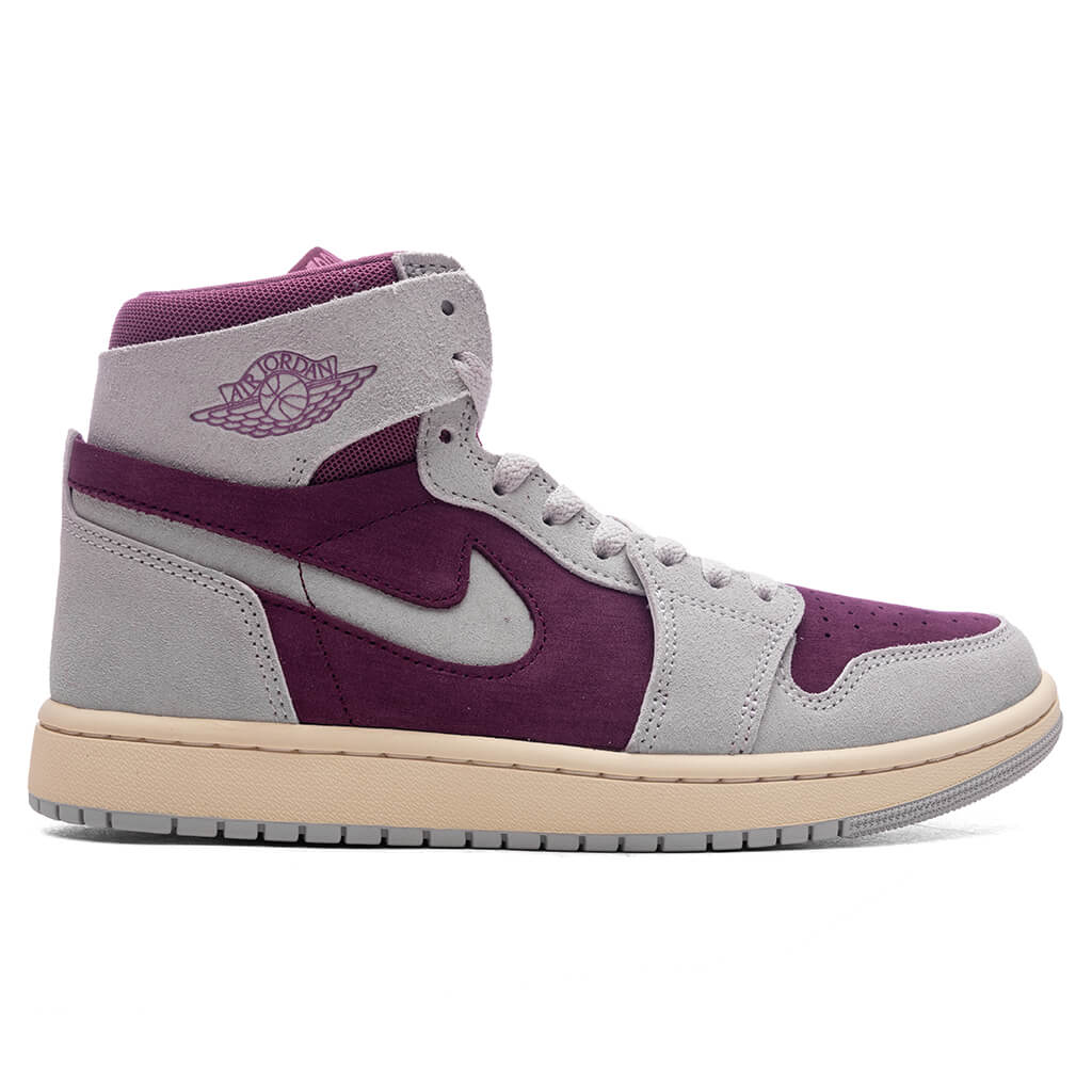 Womens Air Jordan 1 Zoom CMFT 2 Bordeaux Neutral Grey Light Bordeaux