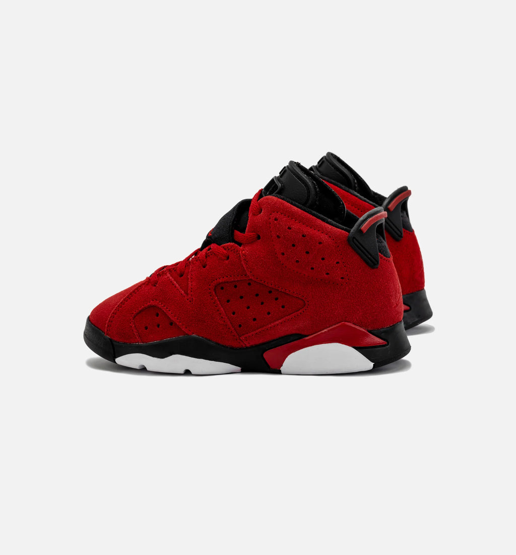 Air Jordan 6 Retro Toro Bravo Preschool Lifestyle Shoe Red Black