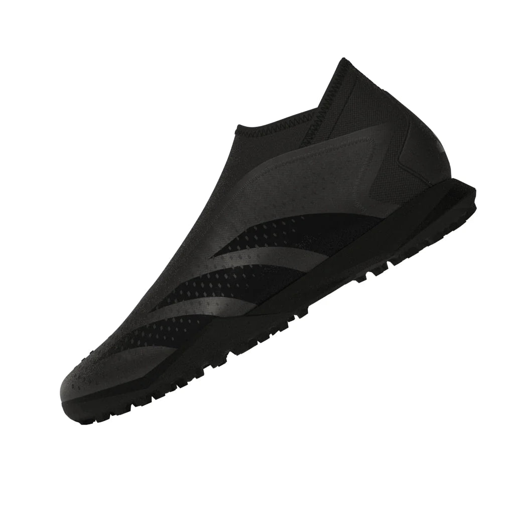 adidas Predator Accuracy3 Laceless Turf Soccer Cleats Black Black White