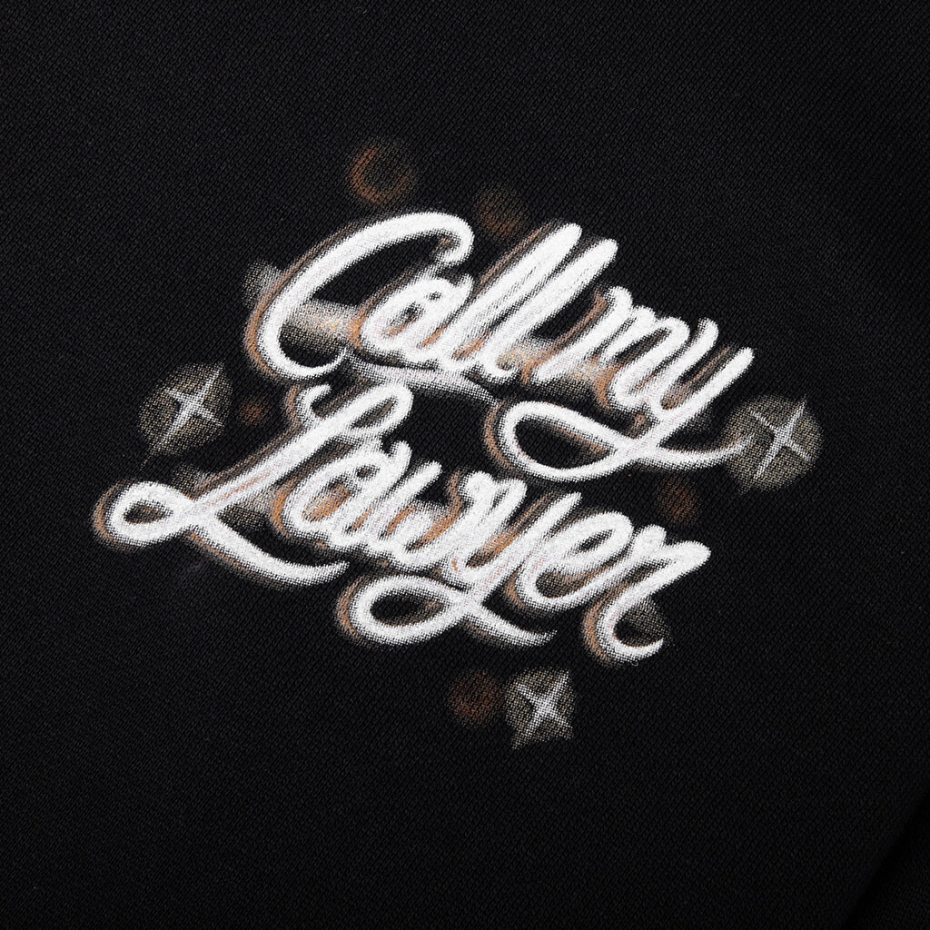 Airbrush Call My Lawyer Hoodie Jet Black