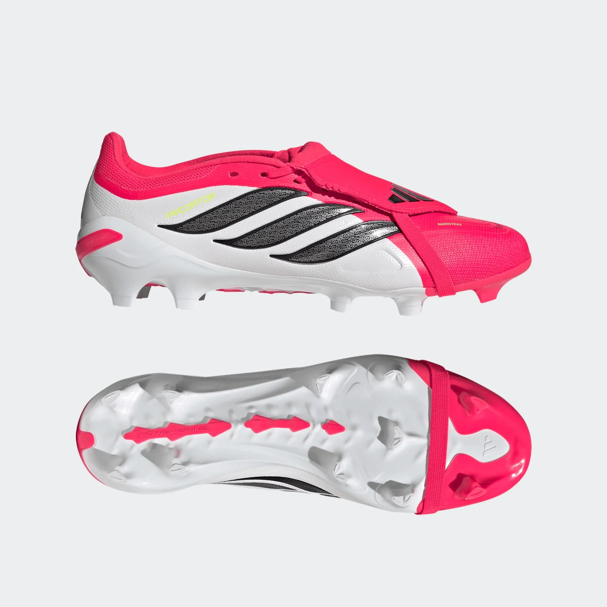 adidas Predator League Fold Over Tongue FG Firm Ground Mens Soccer Cleats Lucid Red Black
