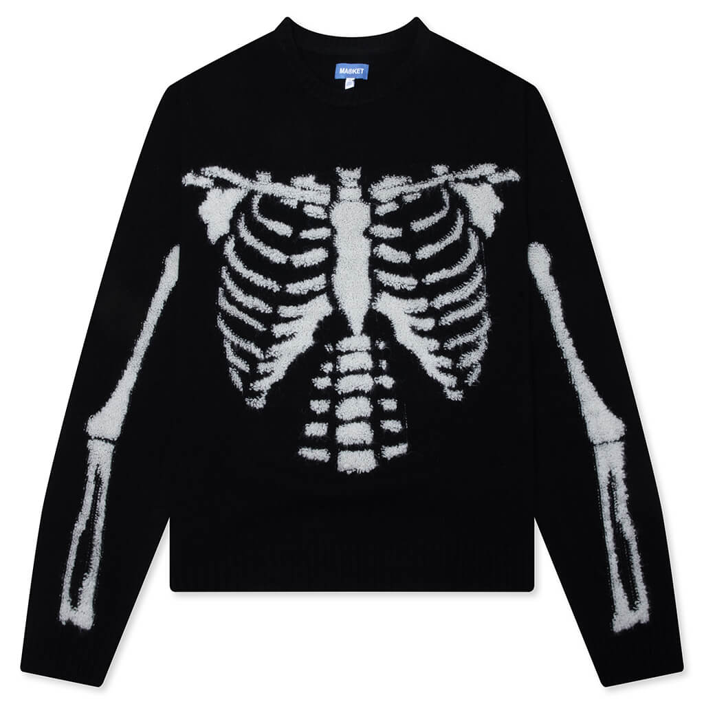 Skelly Knitted Sweater Black White