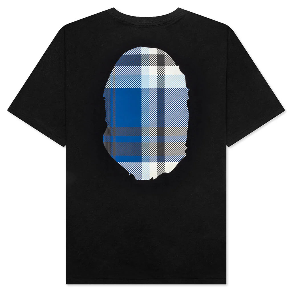 Bape Check Big Ape Head Tee Black
