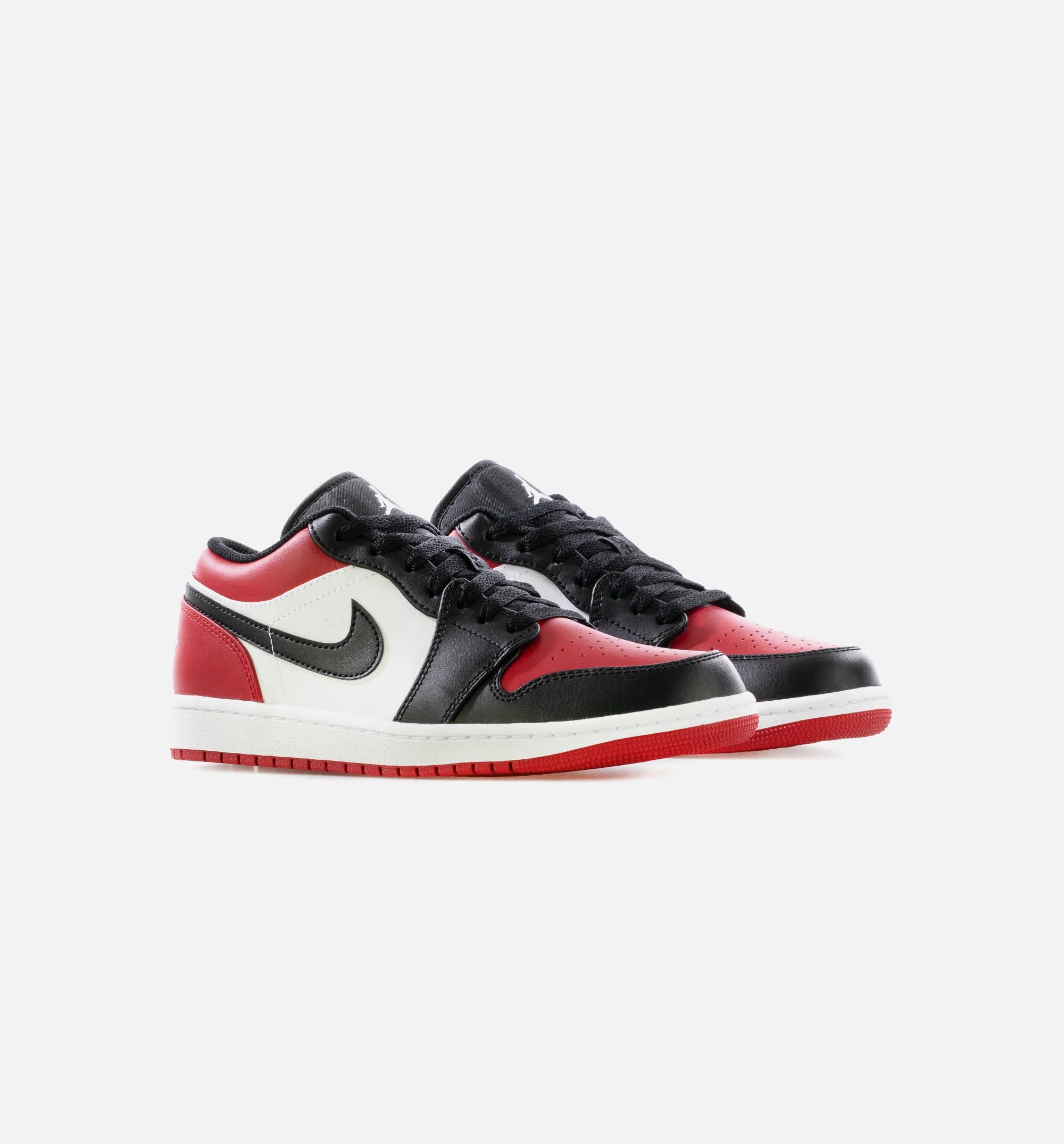 Air Jordan 1 Low Bred Toe Mens Lifestyle Shoe White Black University Red Limit One Per Customer