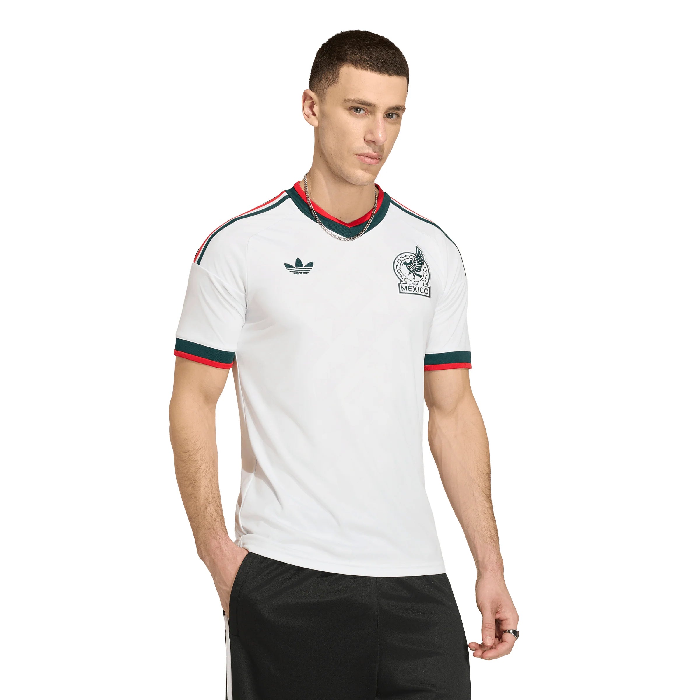 adidas Mexico Away Mens Soccer Jersey 2026 White