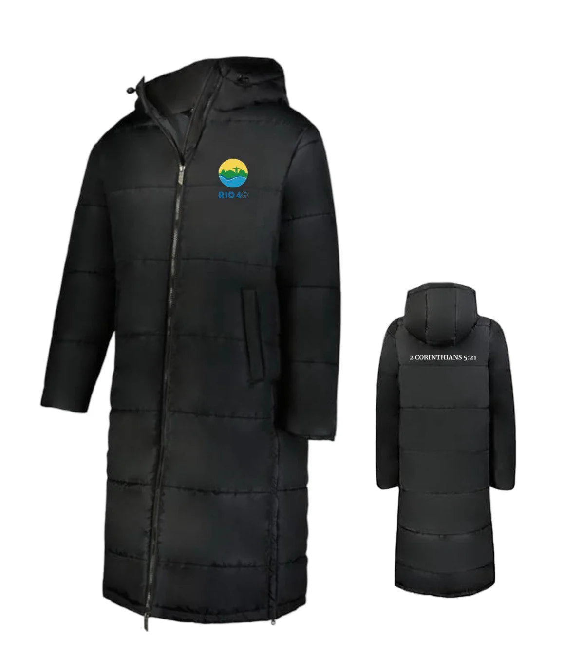 Rio 40 Long Puffer Jacket Black