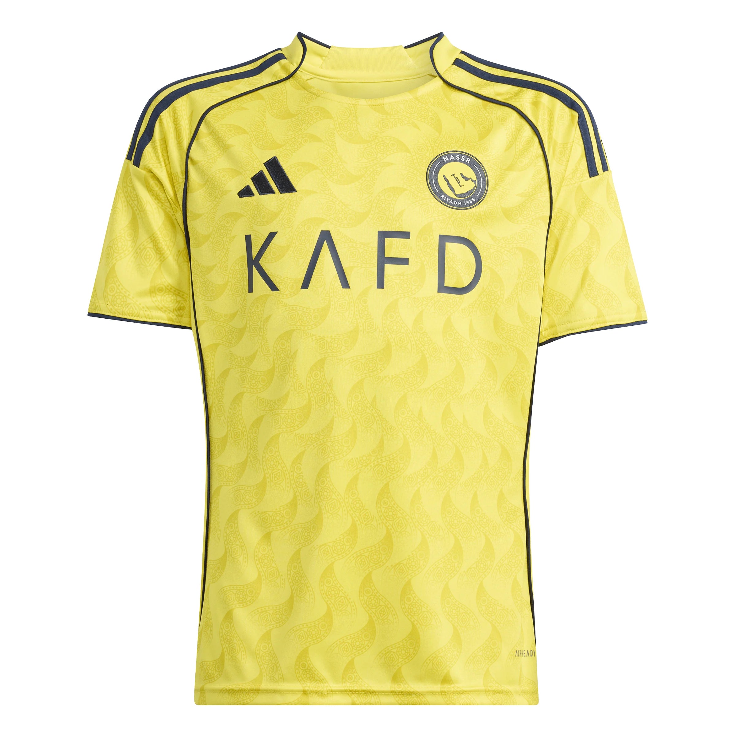 adidas Al Nassr FC Home Youth Soccer Jersey 25 26 Yellow Blue