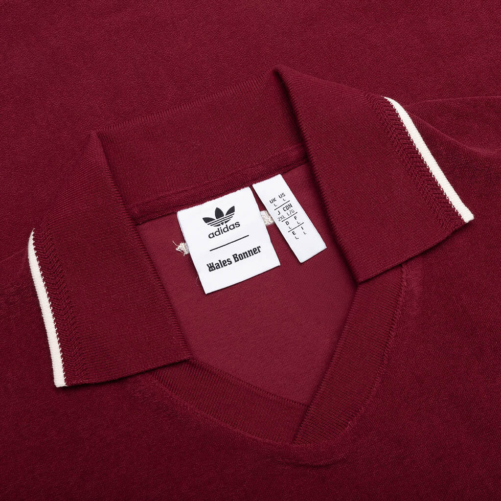 Adidas x Wales Bonner Terry Polo Collegiate Burgundy