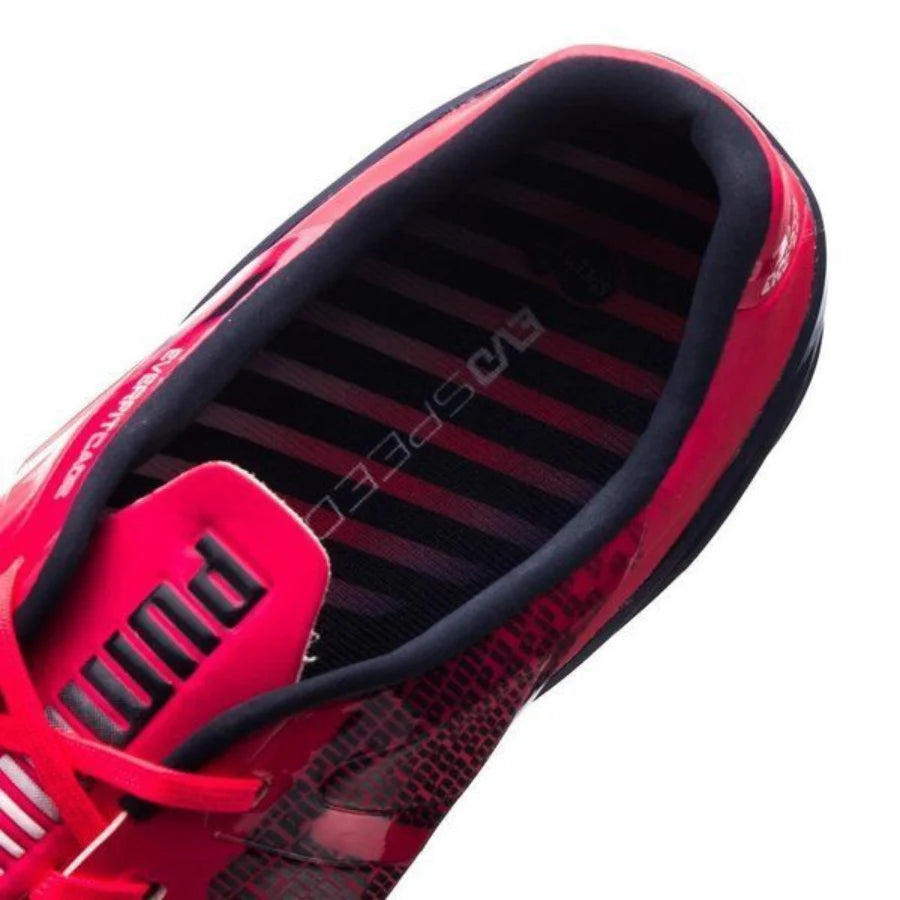 PUMA Evospeed 13 FG Firm Ground Soccer Cleats Bright Plasma White Peacoat