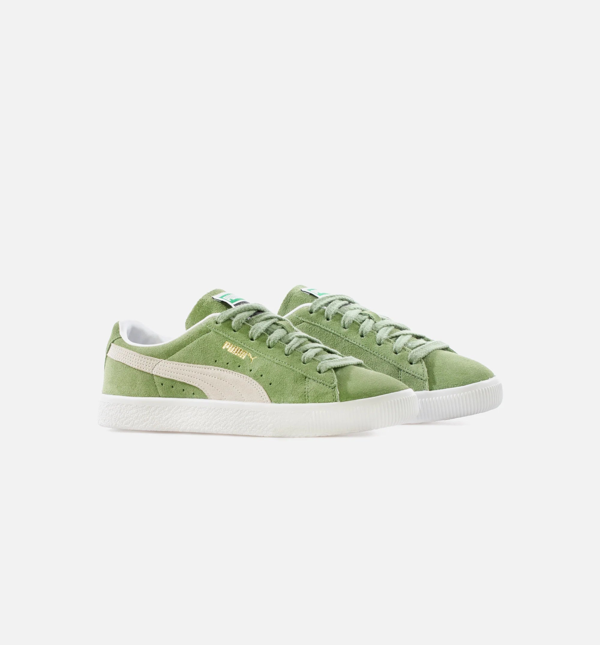 Suede Vintage Mens Lifestyle Shoe Green White