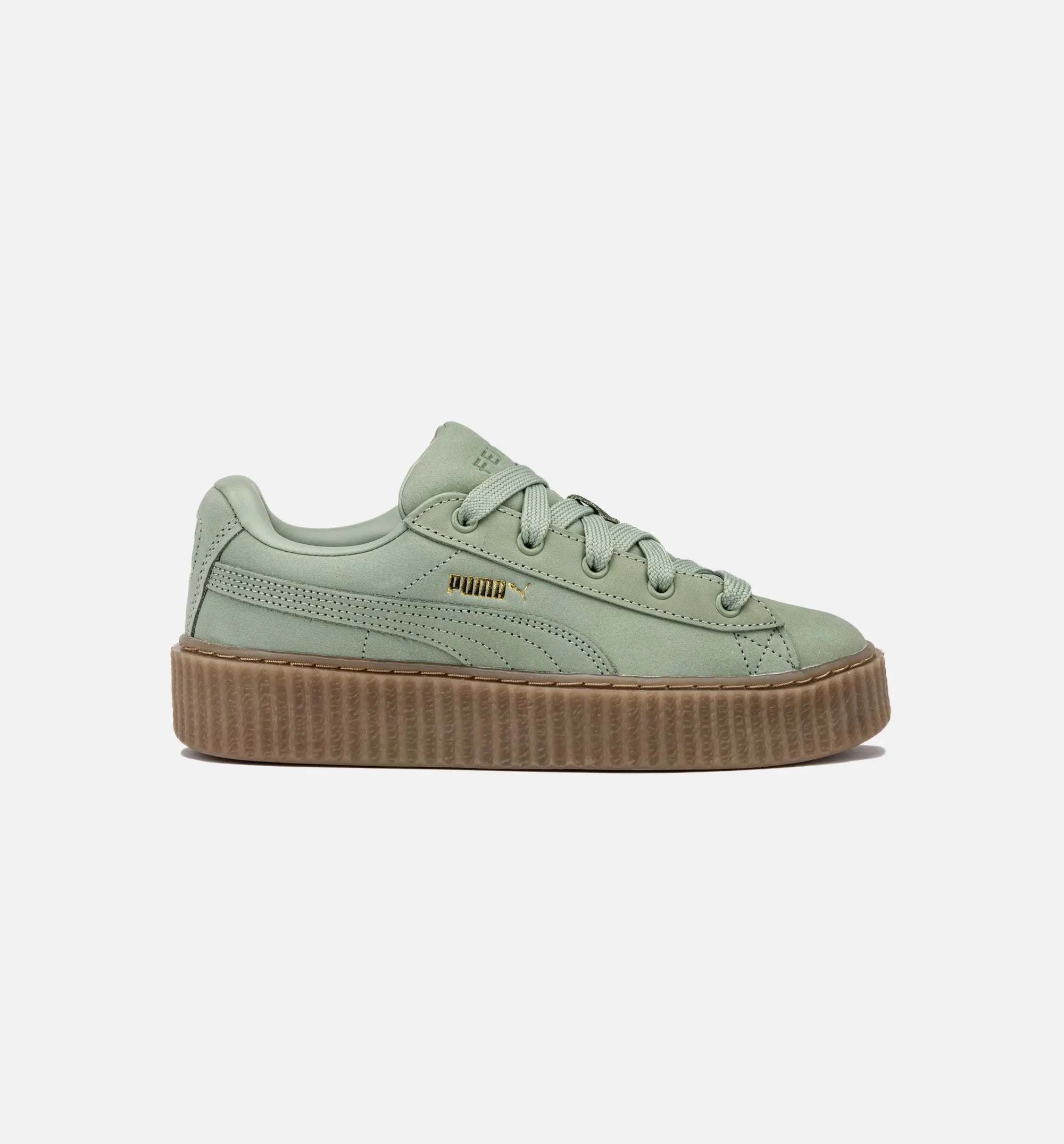 Fenty Creeper Phatty Earth Tone Grade School Lifestyle Shoe Green Fog Gold Gum
