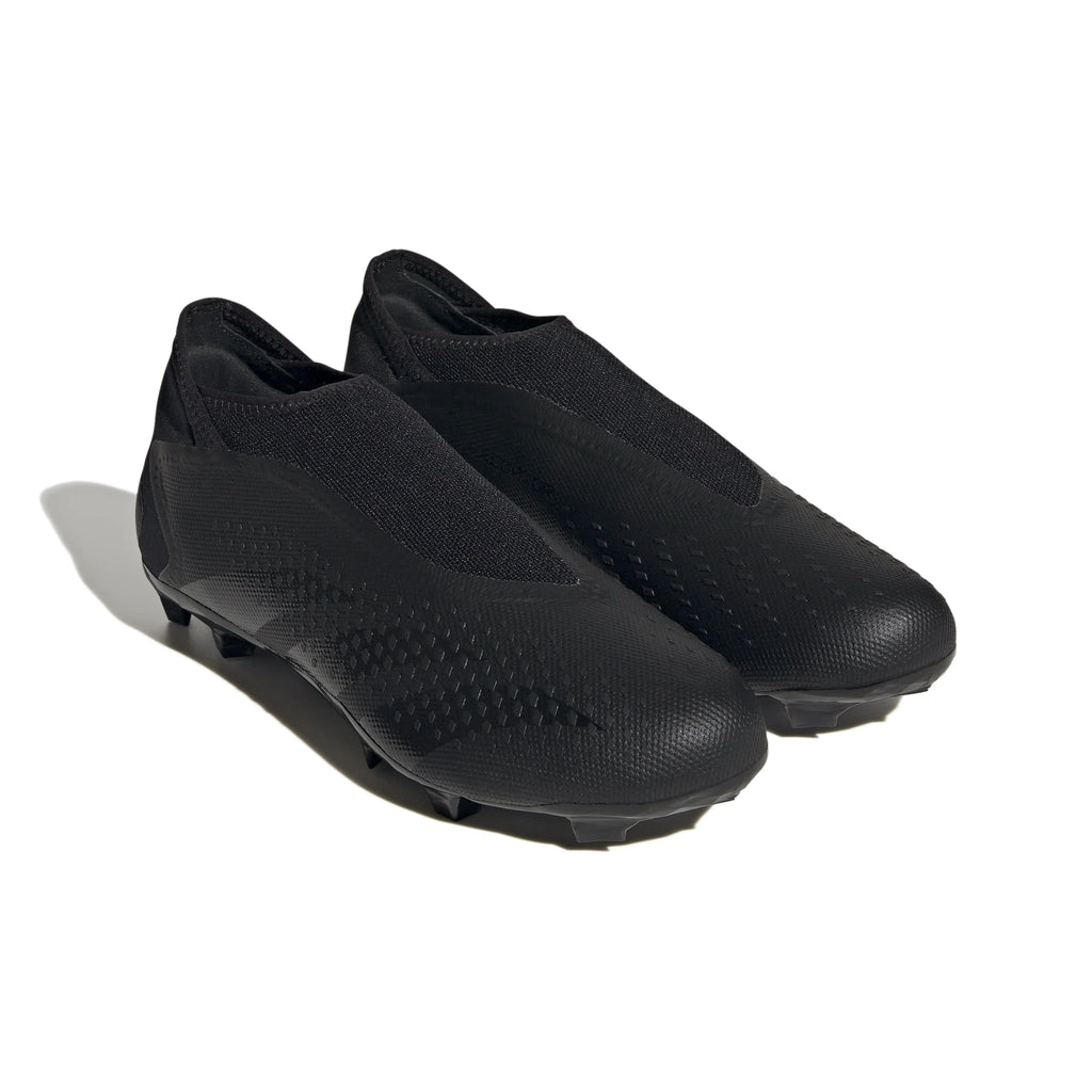 adidas Predator Accuracy3 Laceless FG Firm Ground Soccer Cleats Black Black