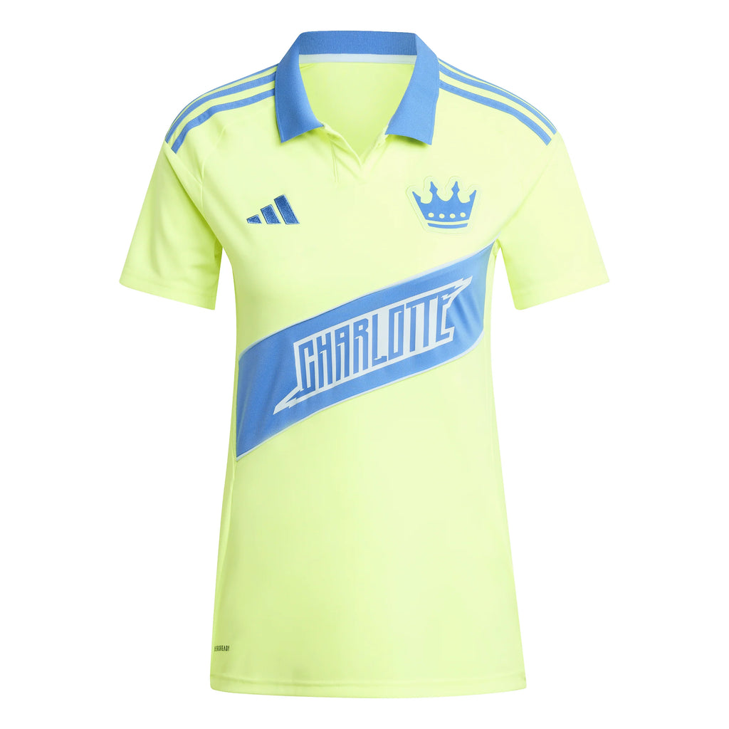 adidas Womens Charlotte FC Third Soccer Jersey 25 26 Yellow