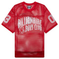 Varsity S S Crop Fit Knit Football Jersey Red
