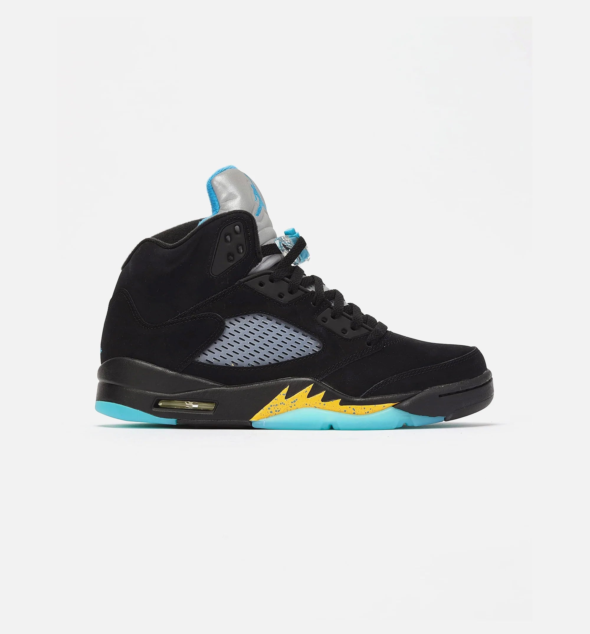 Air Jordan 5 Retro Aqua Mens Lifestyle Shoe Black Aqua Free Shipping