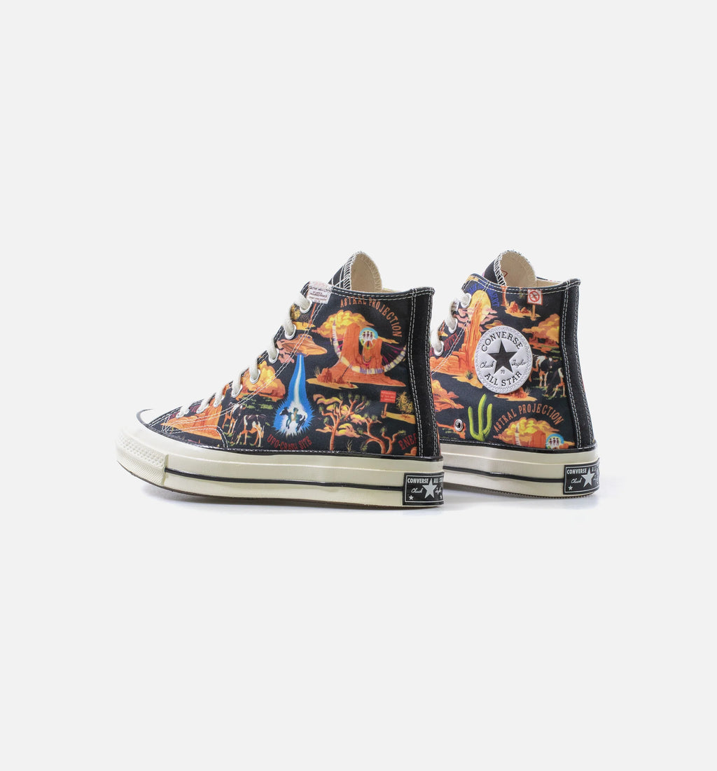 Chuck Taylor 70 Wild West High Top Mens Shoe Bone Multi Orange Black