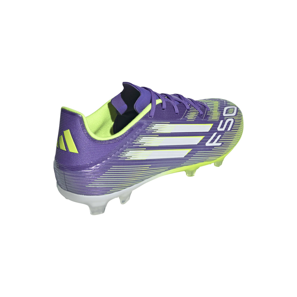 adidas F50 League Firm Multi Ground Soccer Cleats Purple White Lemon