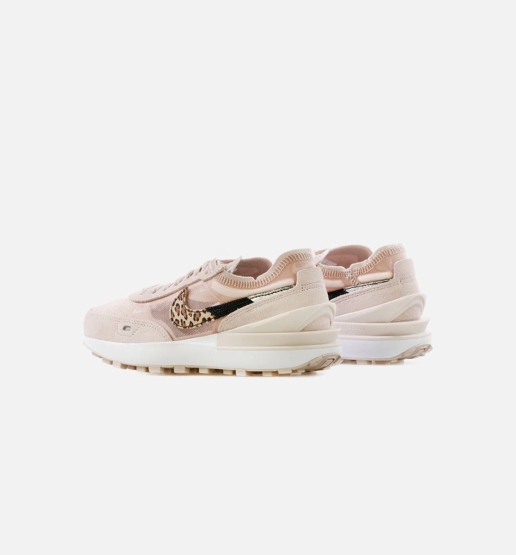 Waffle One Pink Leopard Womens Lifestyle Shoe Satin Pink
