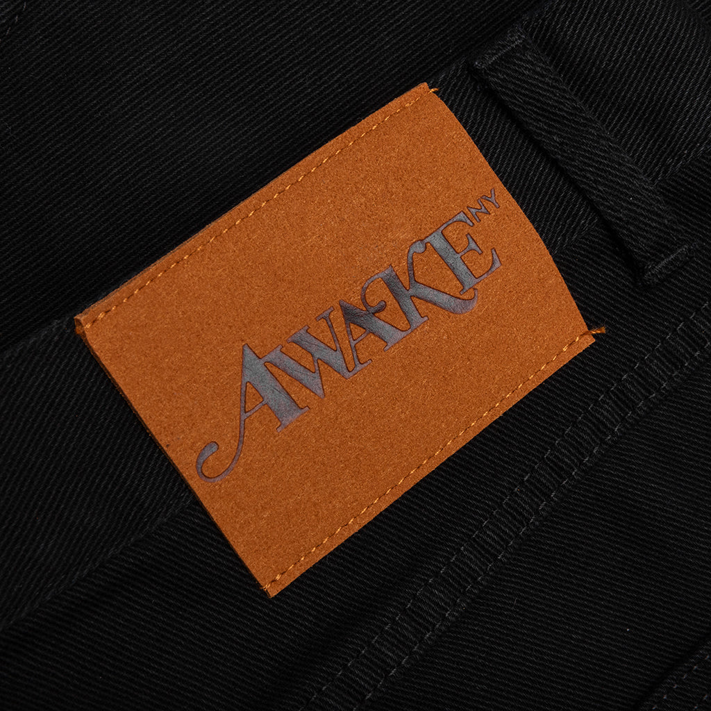 Frayed Script Painter Shorts Black