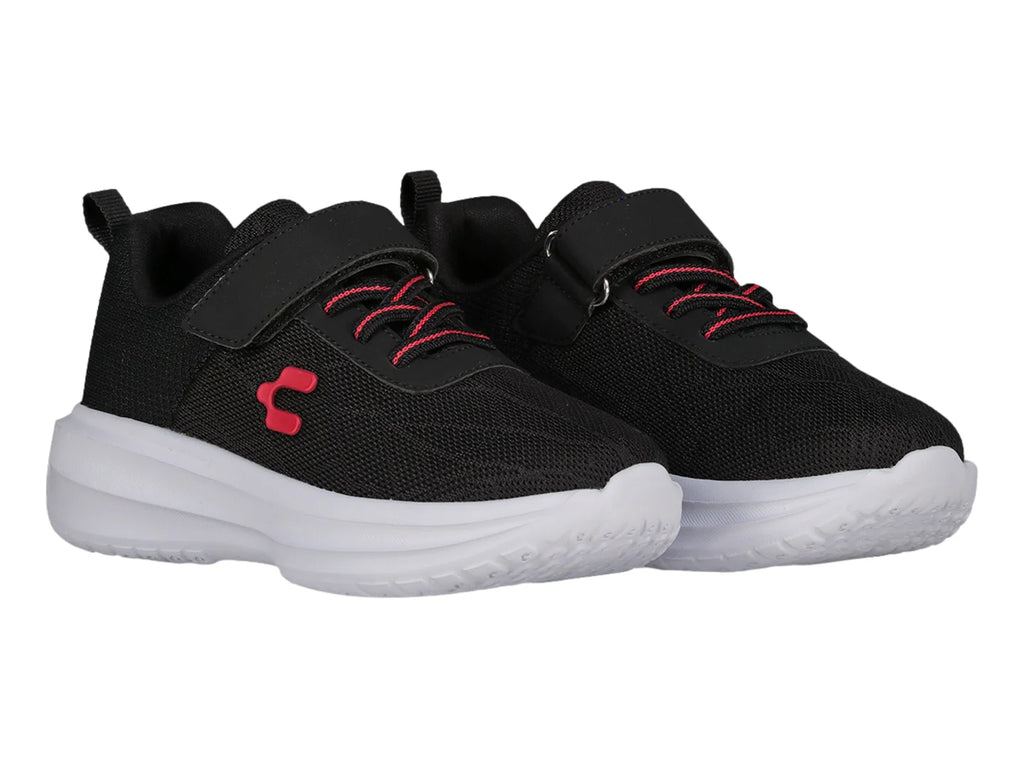 Tenis Charly Road Casual Negro y Blanco para Niña