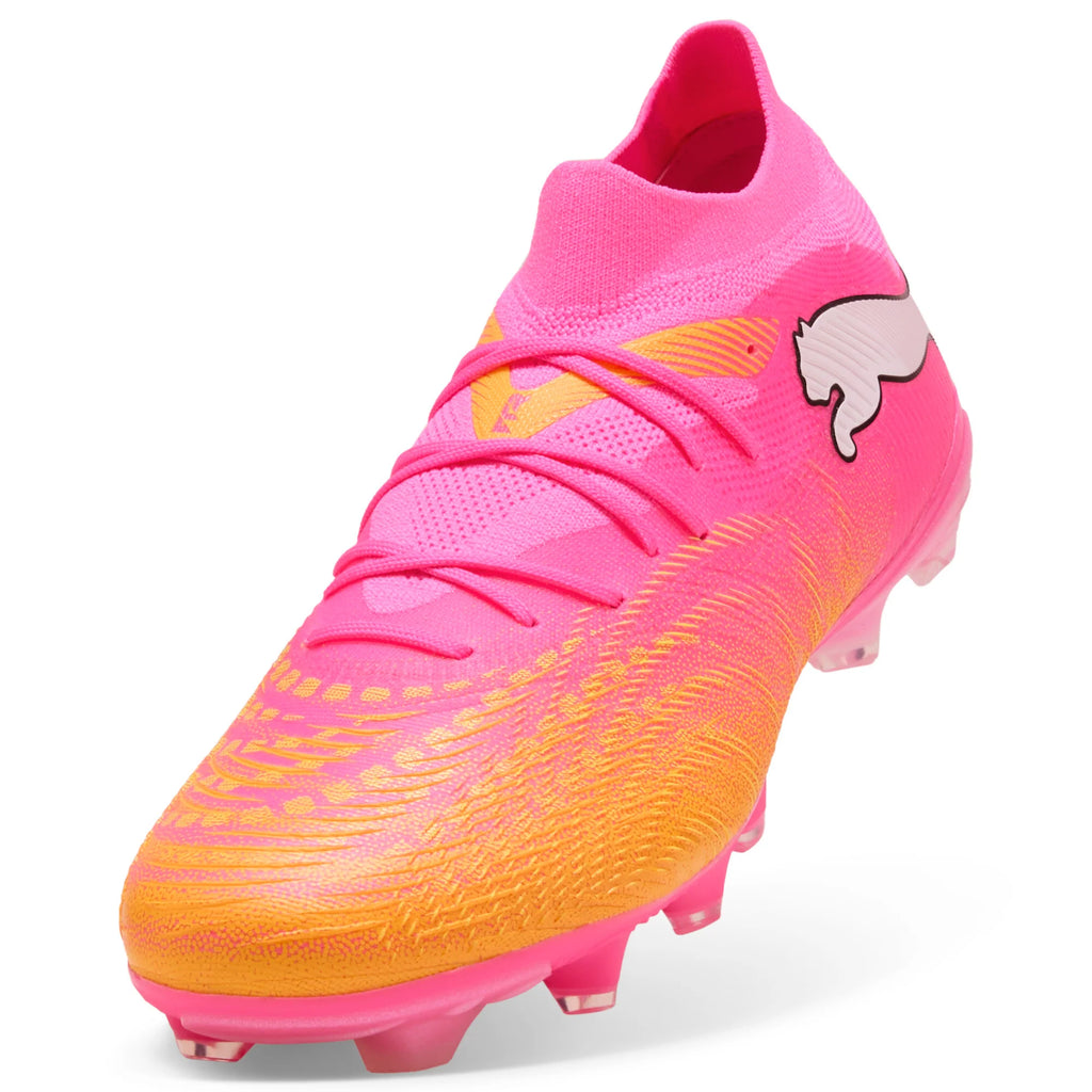 PUMA Future 9 Match FG AG Firm Ground Artificial Ground Mens Soccer Cleats Pink Aqua White