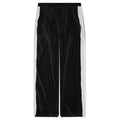Weave Trim Pleat Pants Black Blue
