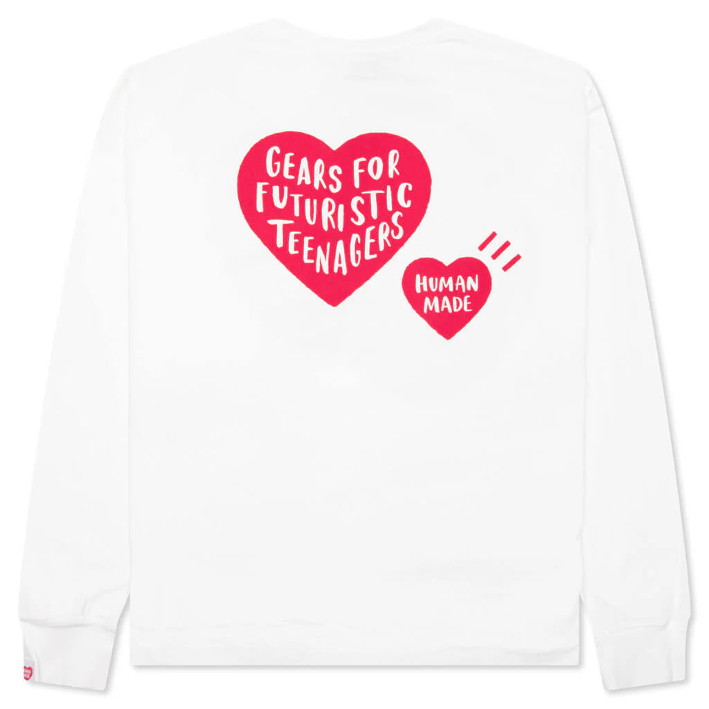 Graphic L S T Shirt 6 White