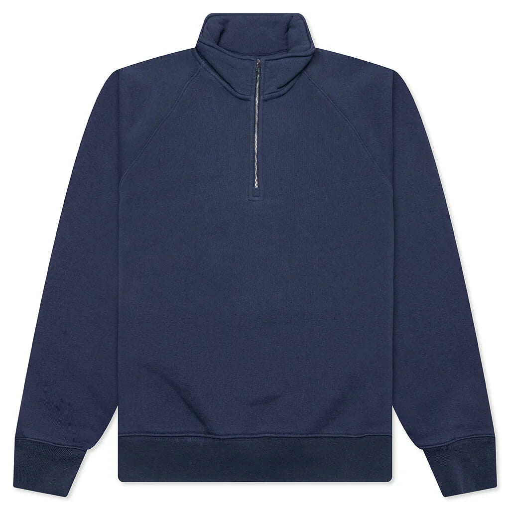 Fleece Raglan Zip Mock Navy