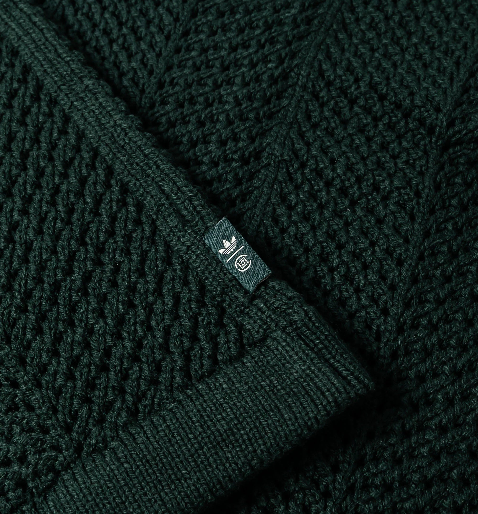 Clot x Adidas Knit Polo Mens Short Sleeve Shirt Green Night