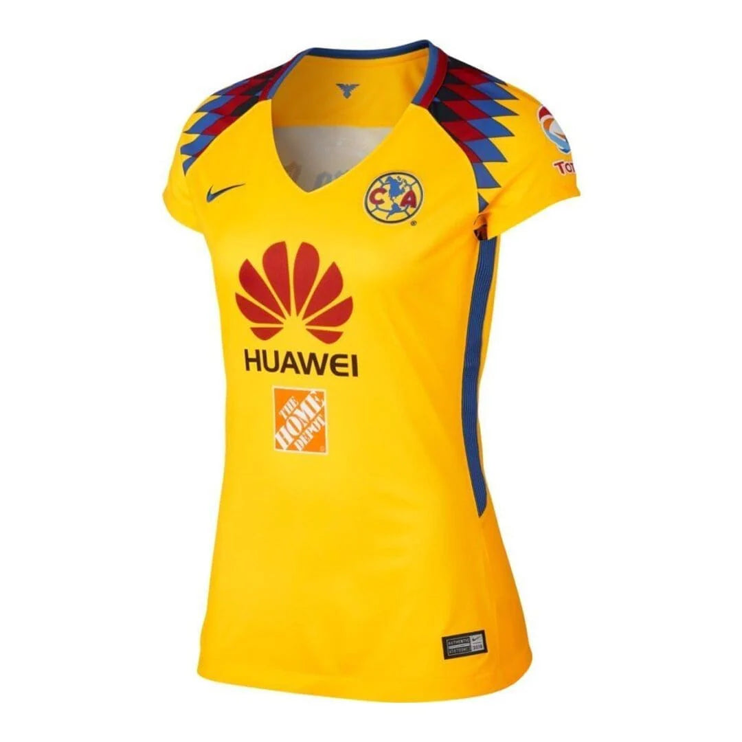 Nike Club America Womens Third Jersey 17 18 Yellow Royal