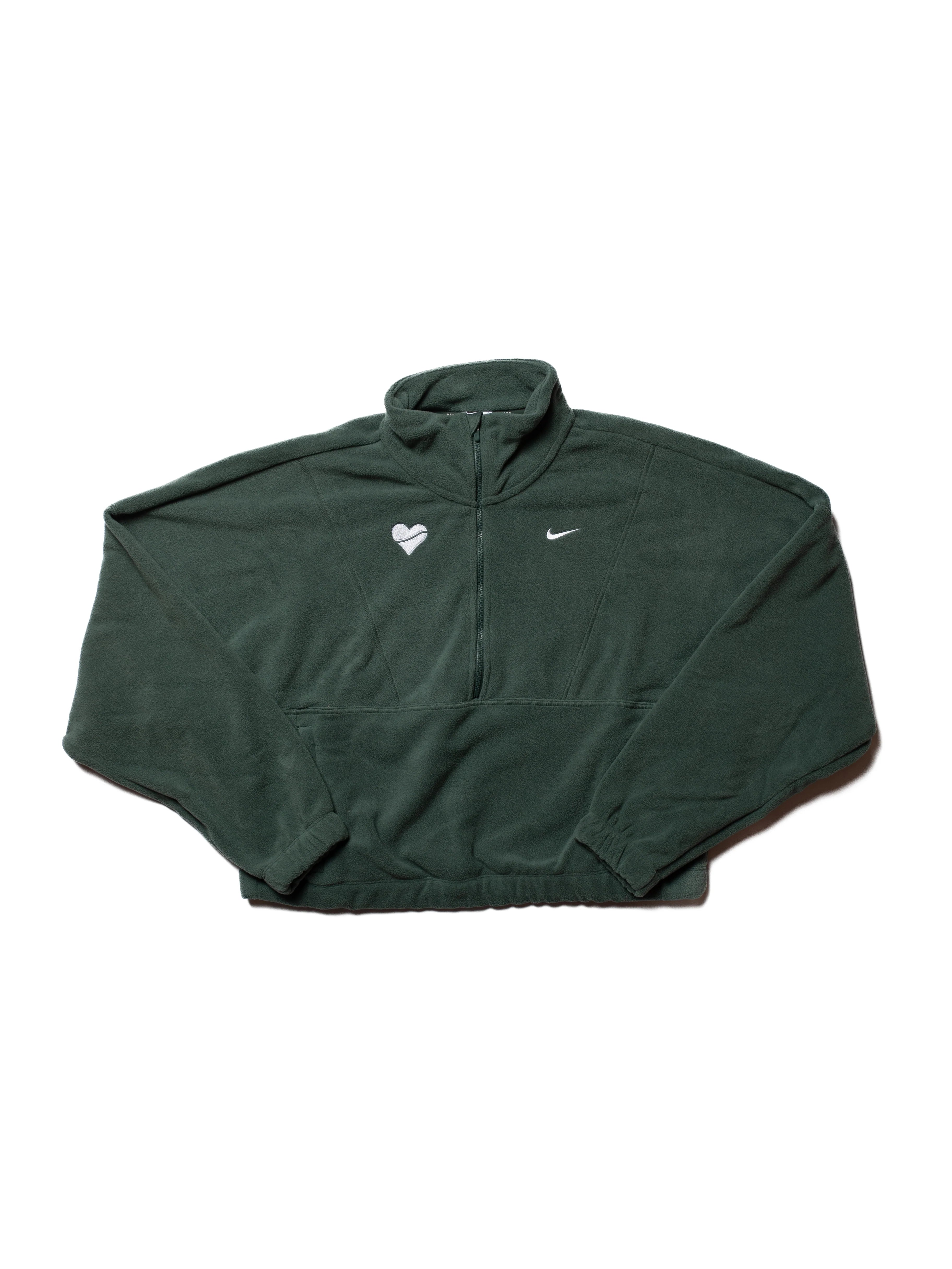 Nike Womens One Therma FIT Oversized 1 2 Zip Fleece Top